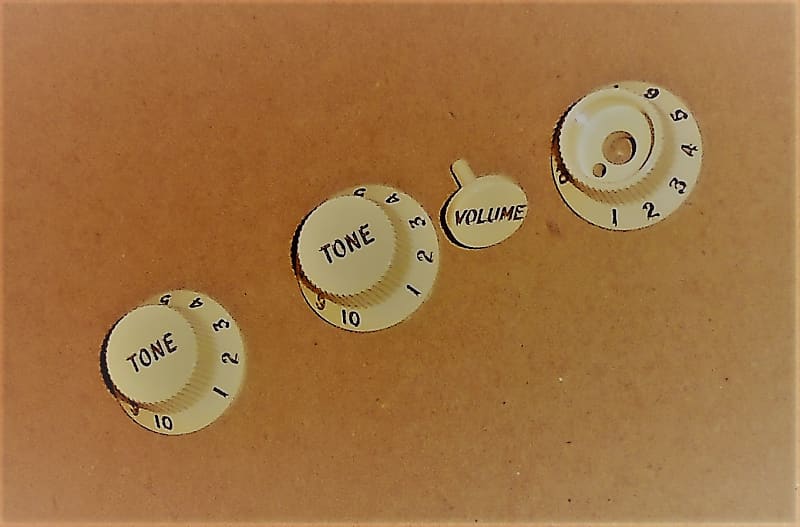 Fender Stratocaster S1 Switch Knobs, Aged White 2021 Aged Reverb