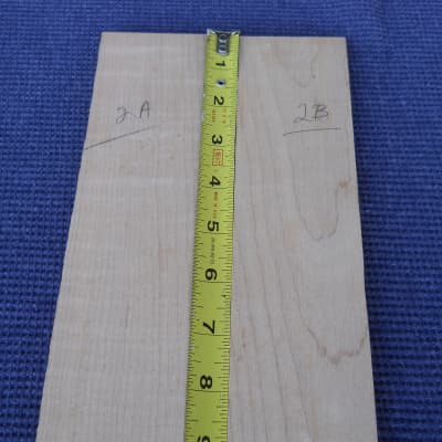 REVISED SM FIgured Maple Fingerboard Blank #2B (on right) for sale