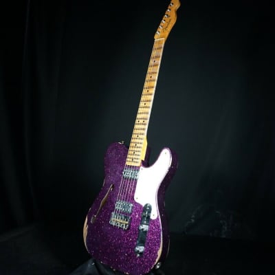 Fender Custom Caballo Tono Ligero Aged Magenta Sparkle Guitar image 5