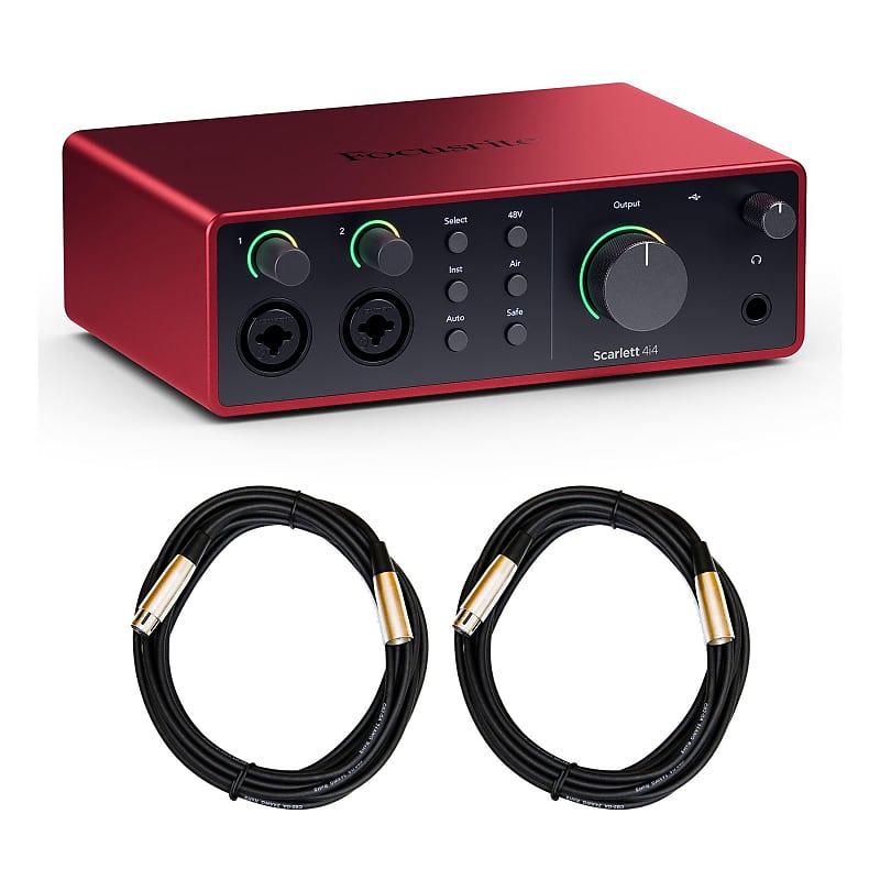 Focusrite Scarlett Solo (4th Gen) USB Audio Interface USB-C CABLE KIT
