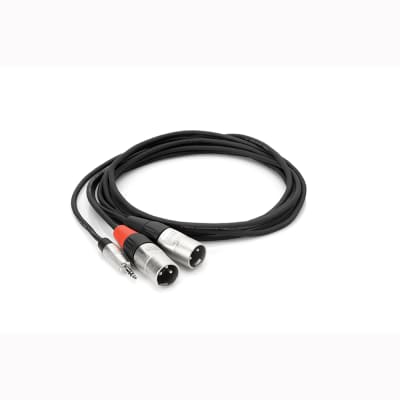 Hosa HMX-006Y Pro Stereo Breakout Cable REAN 3.5 mm TRS to Dual XLR3M 6 ft image 2