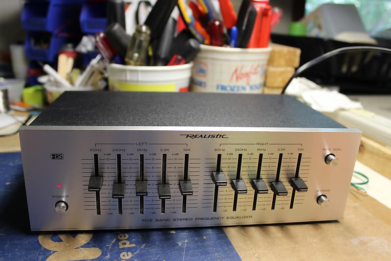 Restored Realistic 31-1988A 5 band Graphic Equalizer (2)  			