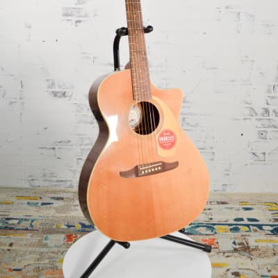 New Fender® Newporter Player Walnut Fingerboard Acoustic Electric Guitar Natural image 3