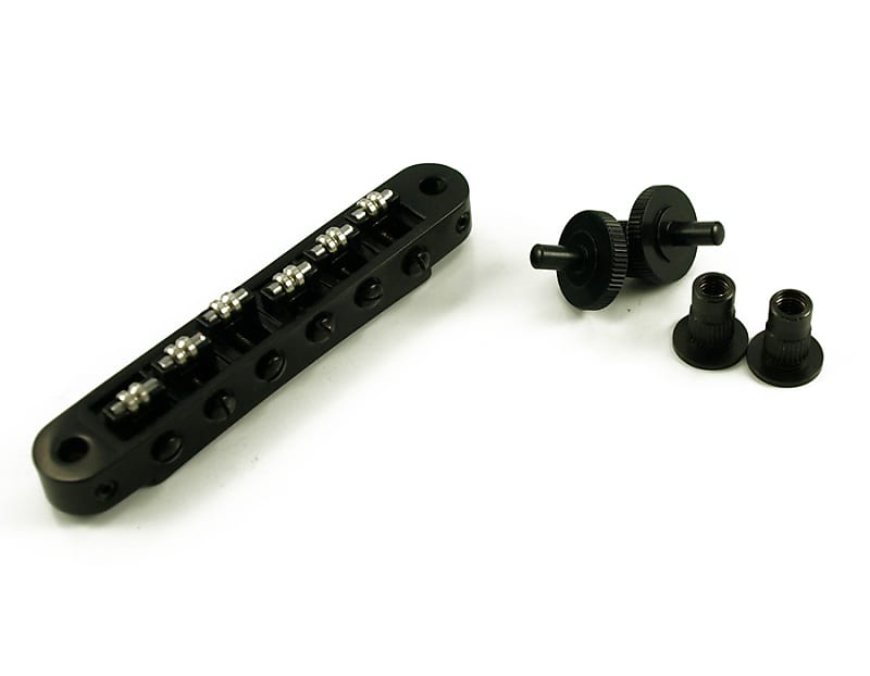 TonePros TP6R-B Tune-O-Matic Bridge with Roller Saddles fits US spec Gibson image 1