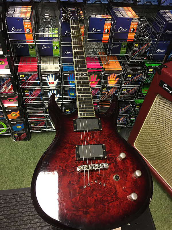 Schecter Devil Custom Diamond Series in Blood Red Burst - Made in Korea