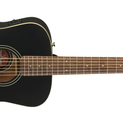 Fender Joe Strummer Campfire Acoustic-Electric Guitar, Matte Black w/ Gig Bag image 2