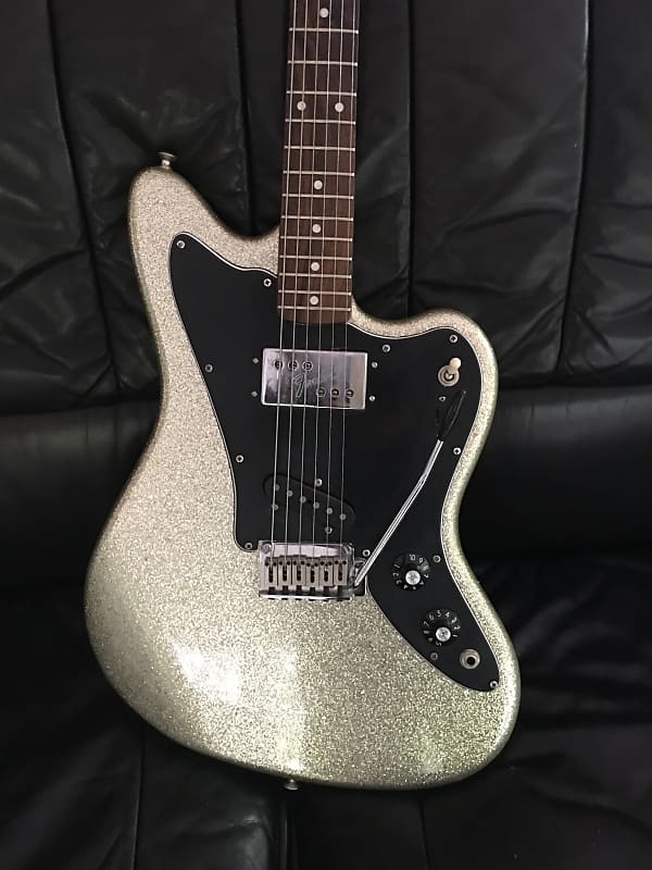 Squier Jagmaster/Telemaster 25.5 scale Silver Sparkle | Reverb