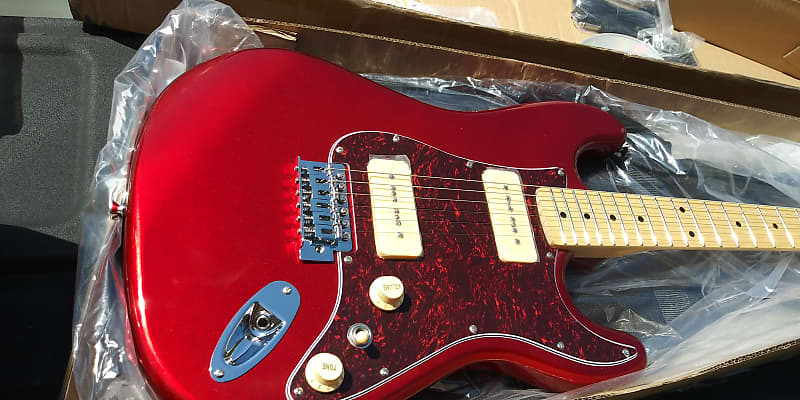 P90 STRAT STRATOCASTER STYLE P90, MAHOGANY BODY, MAPLE NECK, | Reverb