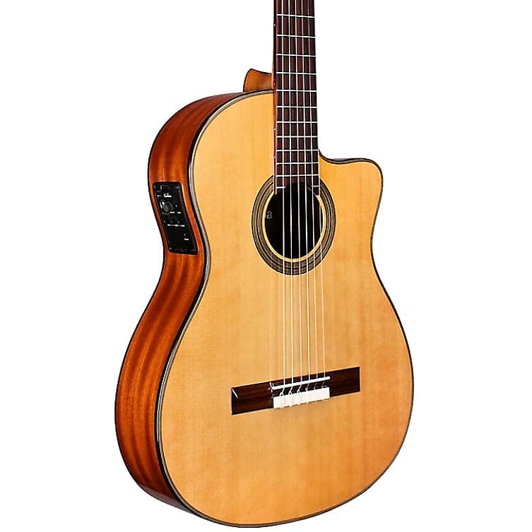 Cordoba Fusion 12 Natural Cedar Top Classical Acoustic-Electric Guitar Natural image 1