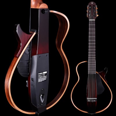 Yamaha SLG200N CRB Nylon String Silent Guitar, Crimson Red Burst 4lbs 6.1oz for sale