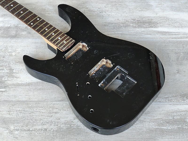 1990's Kramer Japan (by Tokai) LH Left Handed NOS Superstrat Body/Neck (Black) image 1