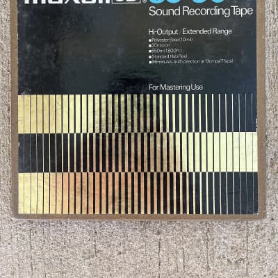 Maxell XLI 35-90B Sound Recording Tape circa 1985 1/4 Analog. 7 Reel.  Brand New. Unused. Sealed