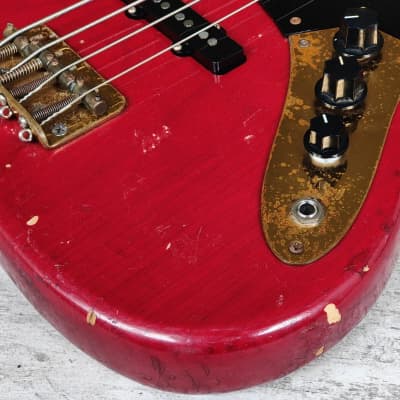 1980's Moon Japan Custom Order Jazz Bass (Transparent Red) image 2