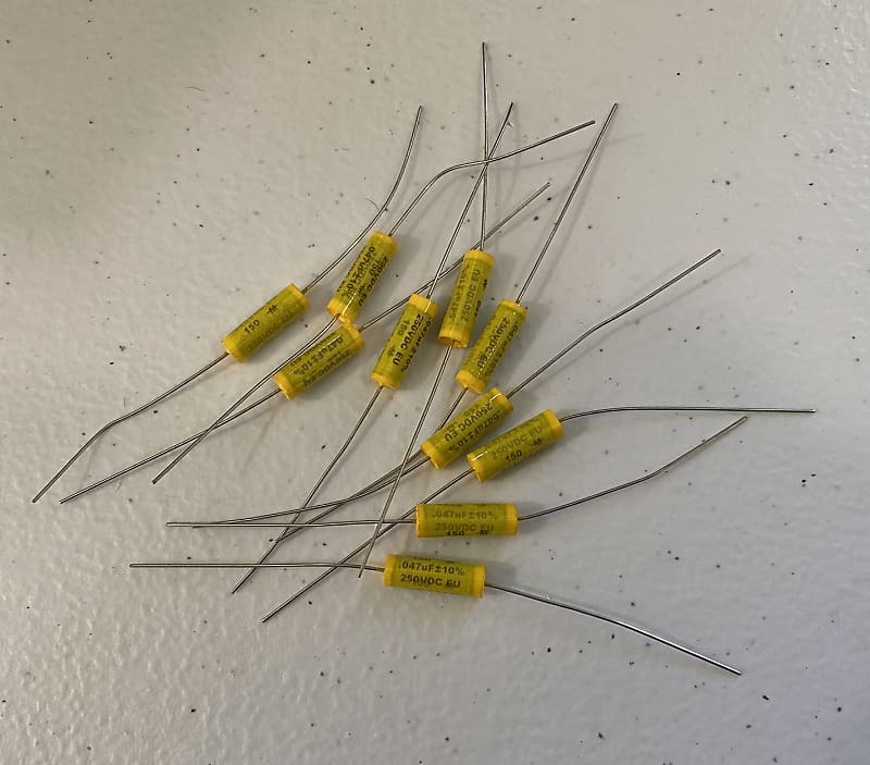 Mallory .047 Capacitors set of 10 NEW! Reverb