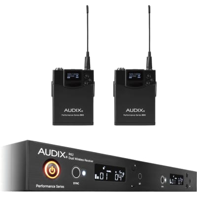 AUDIX AP62BP Lavalier Dual Bodypack Wireless Microphone System 2 ch Receiver image 4