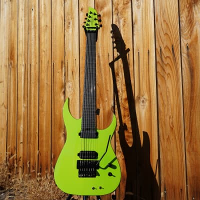 Schecter DIAMOND SERIES Keith Merrow KM-7 FR S Mk-III Hybrid Lambo Green 7-String Electric Guitar image 3
