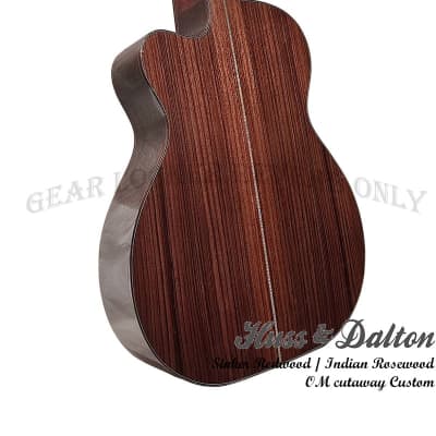Huss & Dalton OM-C Custom Sinker Redwood & East Indian Rosewood handcrafted cutaway acoustic guitar image 5