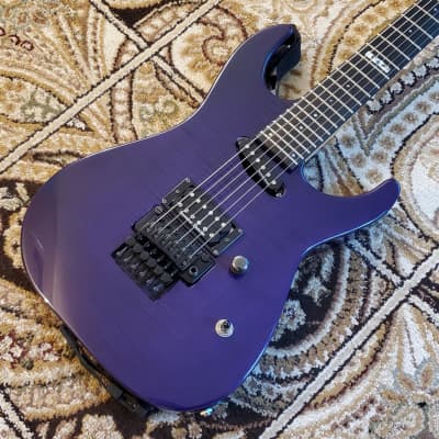 ESP Custom M-II Deluxe  1995 Flame Purple w/ HSC image 1