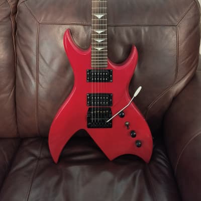 Vintage Rare (1986) B.C. Rich Bich N.J. Series Guitar (MIK) Red w/ Kahler Tremolo & Whammy Bar  *Rare Arrow Inlays only produced in 1986. image 1