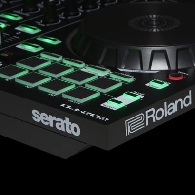 Roland DJ-202 2-Channel 4 Deck Serato DJ Controller w. Built In Drum Effects image 9