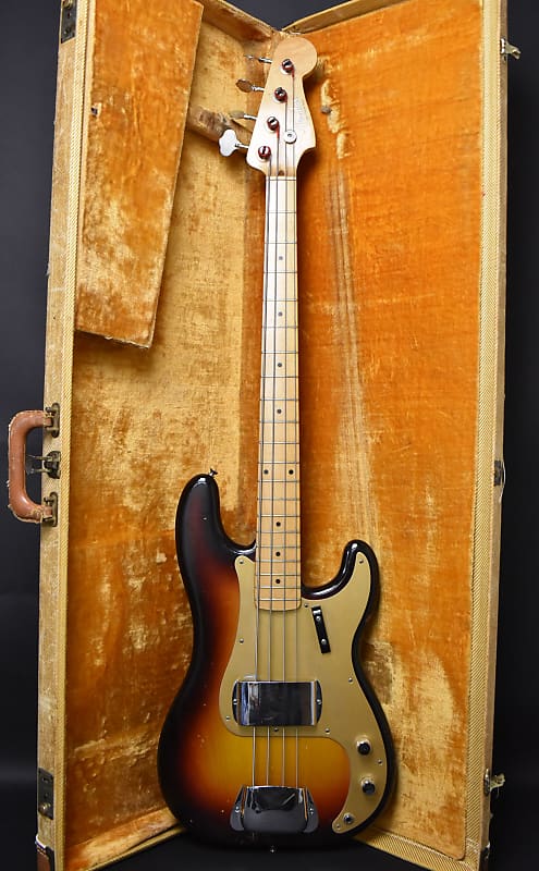 1958 Fender Precision Bass 3-Tone Sunburst Pre-CBS w/OHSC image 1