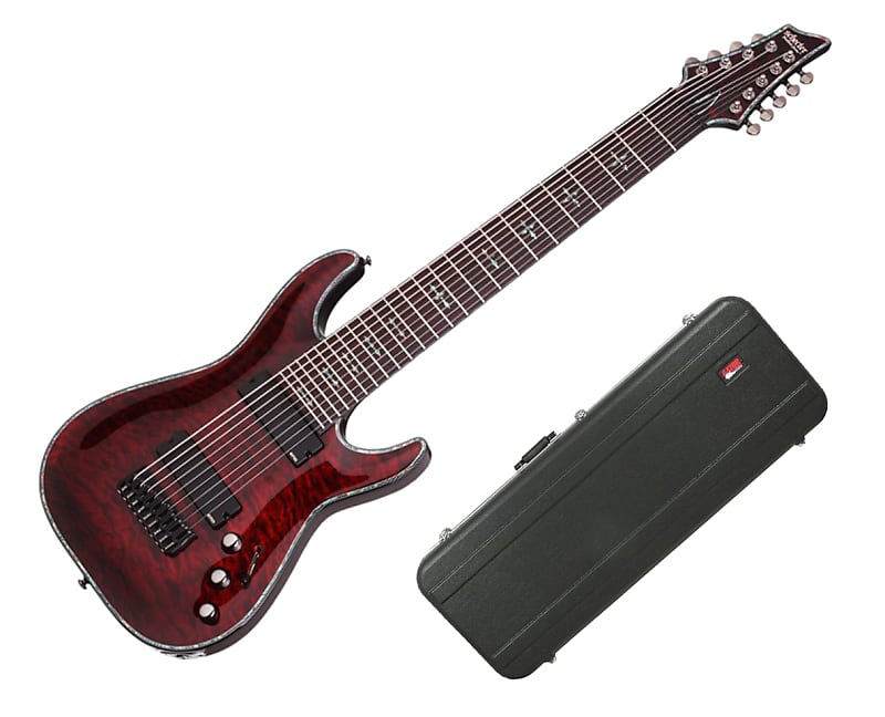 Schecter Hellraiser C-9 - Black Cherry w/Hard-Shell Case | Reverb