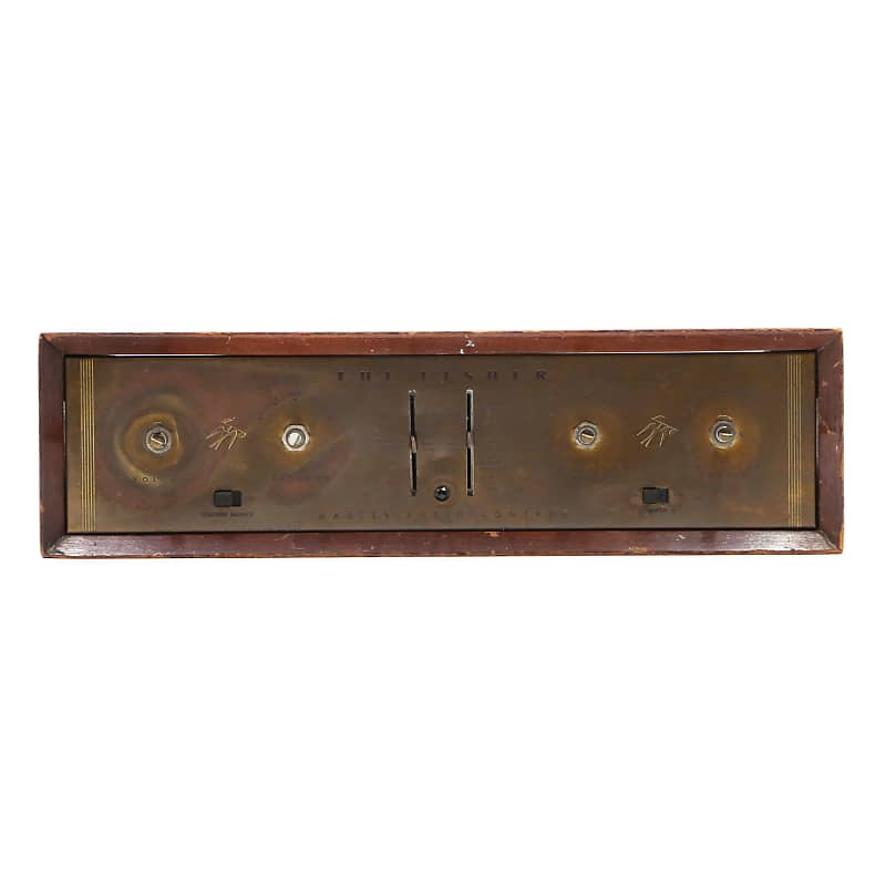 1954 The Fisher Model 50-C-3 Master Audio Control – 3rd Gen. 50-C Vintage Tube PreAmplifier Stereo PreAmp Unit w/ Original Wood Enclosure image 1
