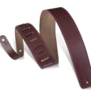 Levy's Leathers - DM1-BRG - 2 1/2" Wide Burgundy Genuine Leather Guitar Strap