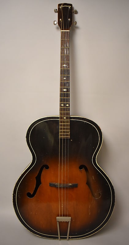 1950s-60s Harmony H1215 Archtop Tenor Guitar Sunburst image 1