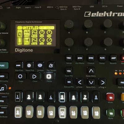 Elektron Digitone 8-Voice Digital Synthesizer 2017 - Present - Black image 1