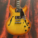 D'ANGELICO Premier Series DC with Stop Tail Piece Hollowbody Electric Guitar Honey Burst Electric Gu