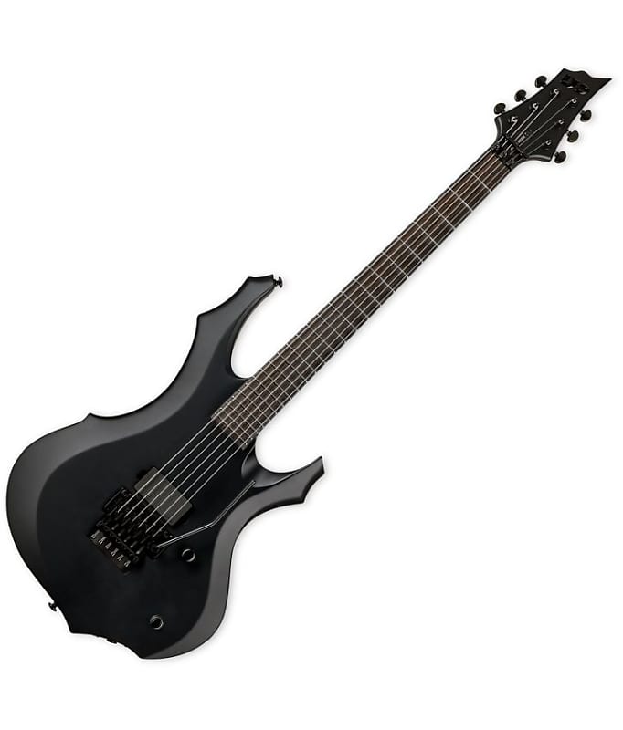ESP LTD F Black Metal Electric Guitar Black Satin image 1