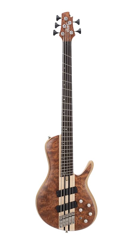 Cort A5BEYONDOPBN Artisan Series Single Cutaway Multi-Scale 5-String Electric Bass Guitar w/Hard Case image 1
