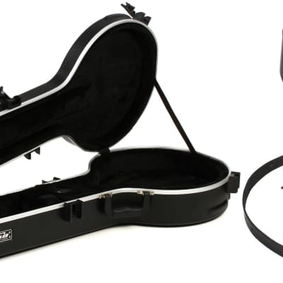 SKB 1SKB-50 Universal 4/5-String Banjo Case  Bundle with D'Addario Classic Leather Banjo Strap - Black image 1