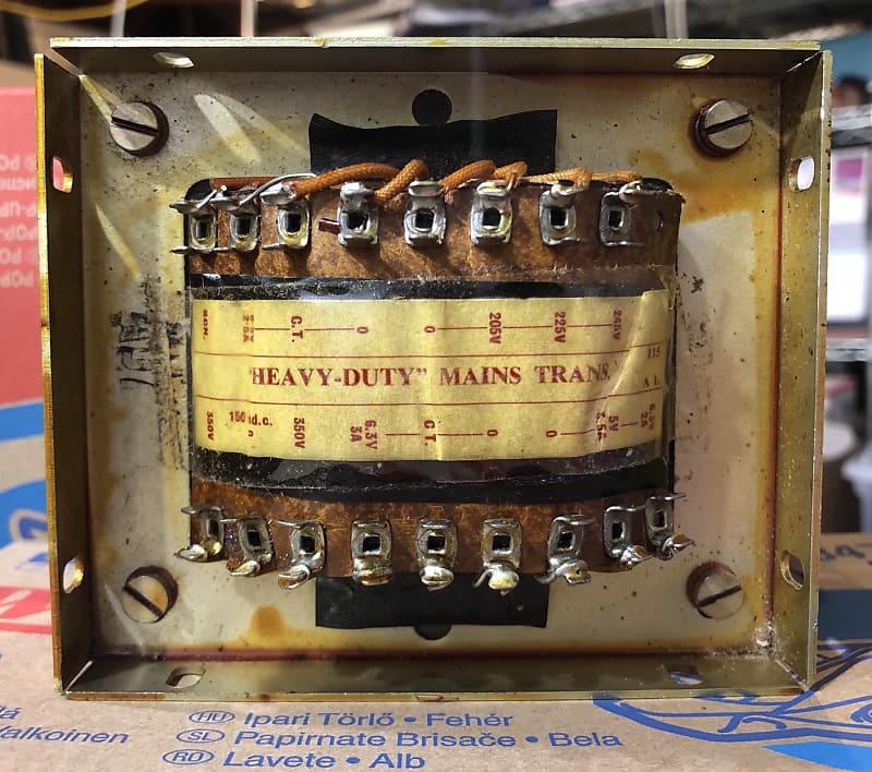 1960's N.O.S. Radiospares R.S. RS Mains Power Transformer JTM45 Marshall Guitar Amplifier Part image 1