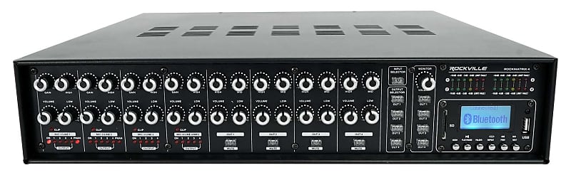 Rockville ROCK MATRIX 4 Zone Home Audio Amplifier Receiver Multi Room System  			