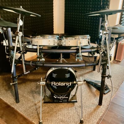 Roland V-Drum TD-20 Drum Kit 2010's - White - Complete Drum Set - EXTREMELY Nice!