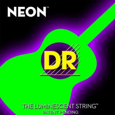 DR Strings Hi-Def Neon Green Colored Acoustic Guitar Strings: Custom Light 11-50 image 1