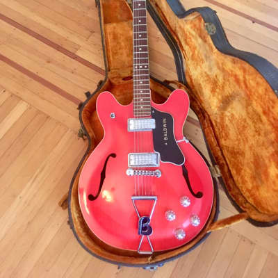 Baldwin 706 electric guitar c 1960s Cherry red original vintage burns vox uk gretsch image 6