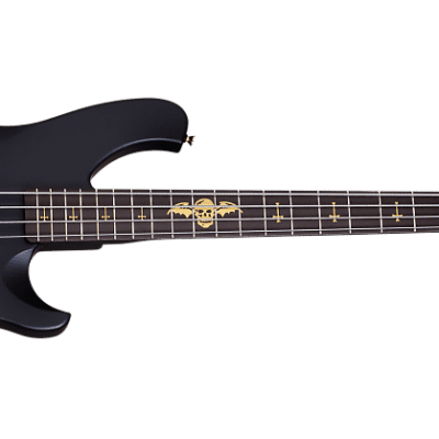 Schecter Signature Johnny Christ Electric Bass in Satin Black Finish for sale