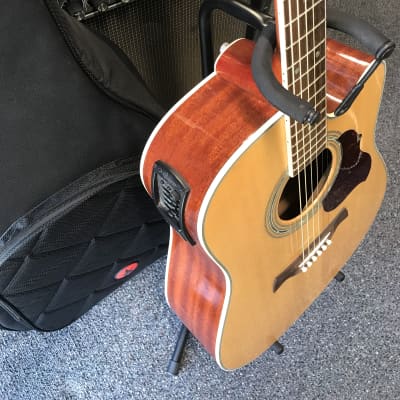 Crafter DE8/N Acoustic Electric Guitar made in Korea 2004 ( LR BAGGS) very good condition with new thick road runner case image 4