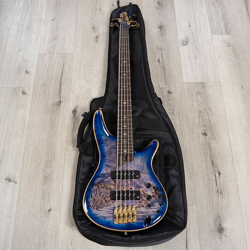 Ibanez SR2605 Premium Electric Bass Guitar, 5-String, Cerulean Blue Burst |  Reverb