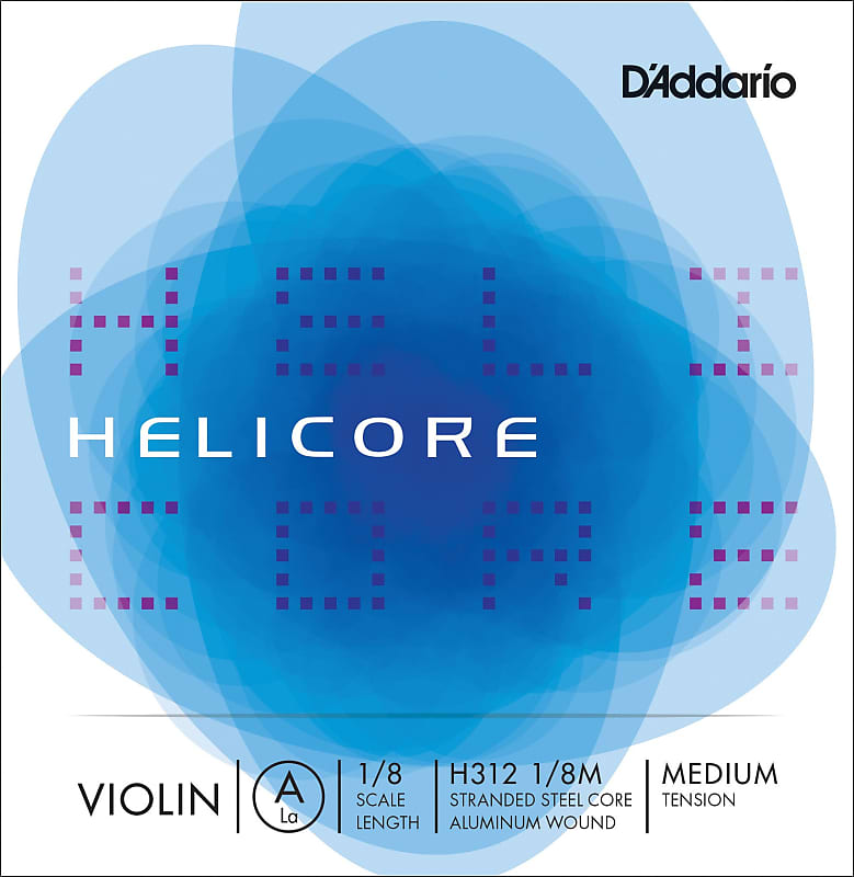D'Addario Helicore Violin Single A String, 1/8 Scale, Medium Tension image 1