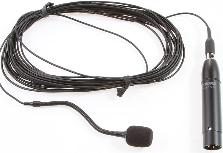 Shure MX202B/C Microflex Cardioid Overhead Condenser Mic w/ In-Line Preamp Black Choir microphone image 1