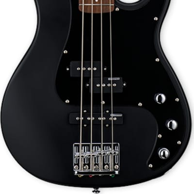 ESP LTD AP-204 4-String Bass Guitar, Black Satin image 2