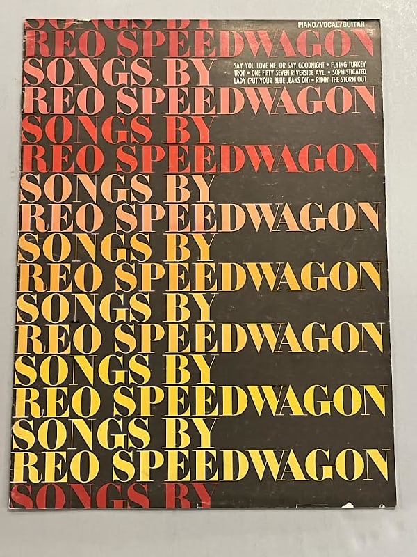 Songs by REO Speedwagon Piano, Vocal and Guitar Book | Reverb