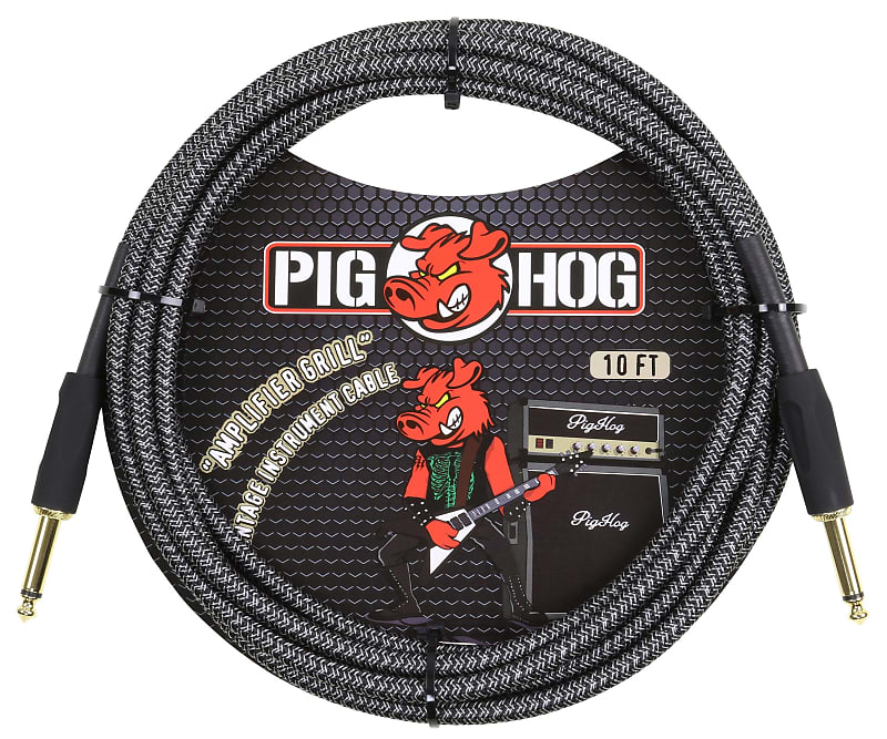 Immagine Pig Hog "Amplifier Grill" 10' Straight / Straight Instrument Cable PCH10AG - 1