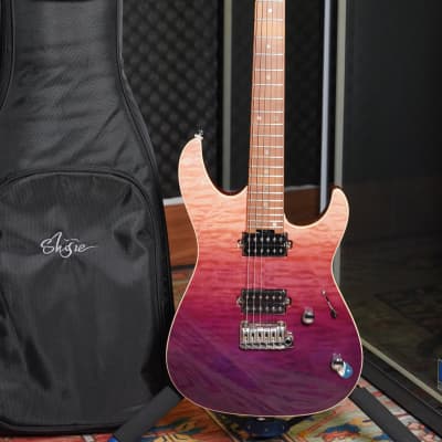 Shijie TM-5 Gradient Violet (quilted Maple) with Gig Bag for sale