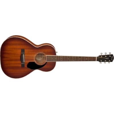 Fender Paramount PS-220E Parlor Acoustic Electric Guitar, Aged Cognac Burst image 2