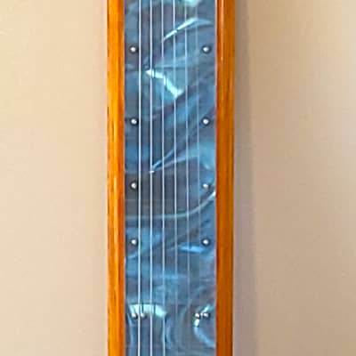 Custom Lap Steel Guitar - Solid Pine - Serial #219 - Blue Fingerboard 2023 image 4